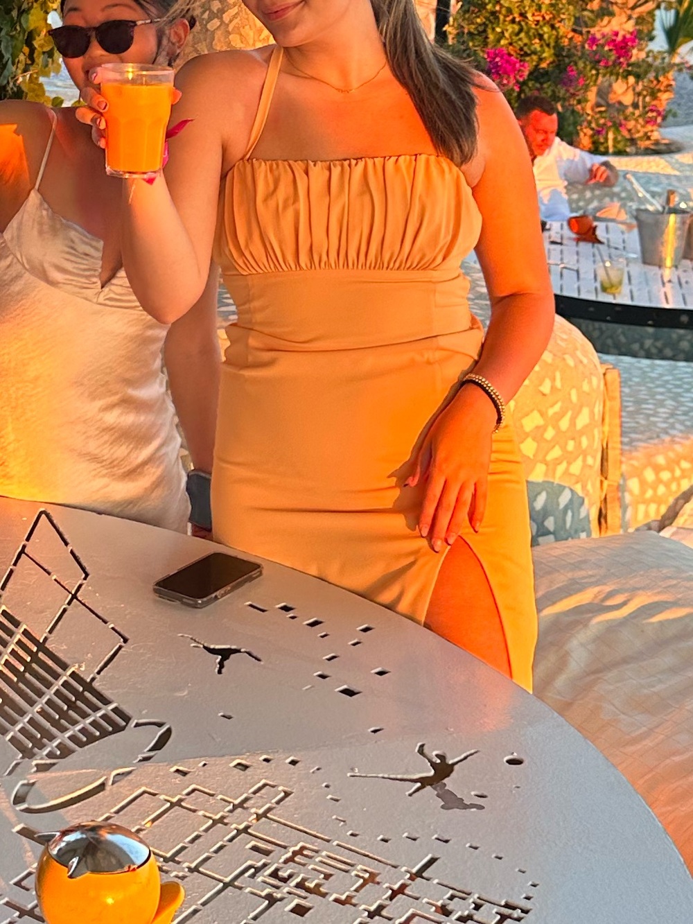 Abercrombie and Fitch Orange Middy Dress